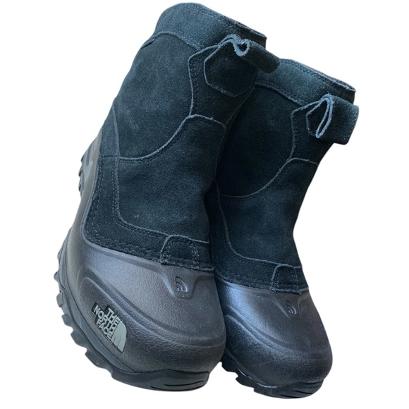 THE NORTH FACE Mens HEAT SEEKER Black Pull On Black Snow Boots 200G Insullation - Picture 5 of 9